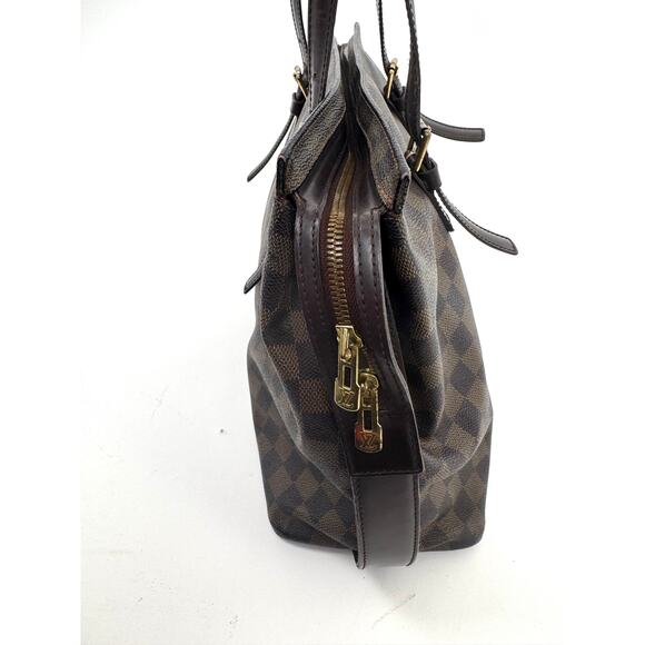 Louis Vuitton Brown Damier Ebene Chelsea Coated Canvas Top Zip Tote Bag - Picture 6 of 11